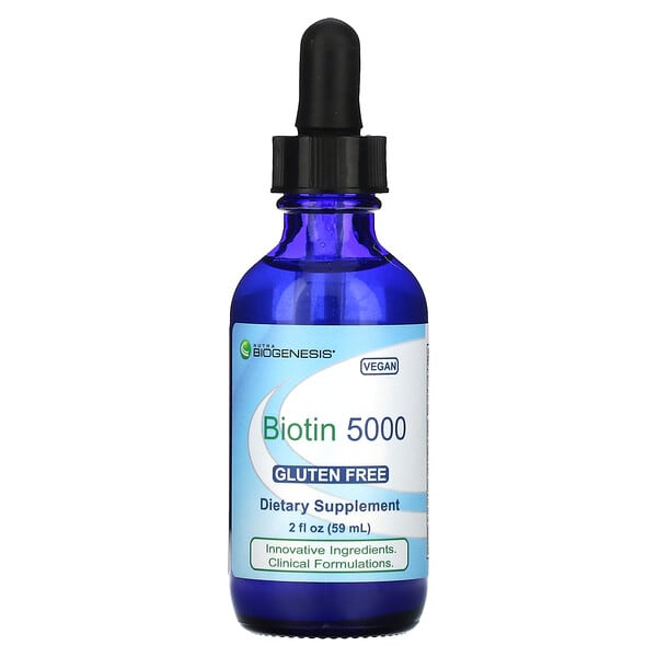 nbg50862_v_8.jpg Биотин 5000, 5000 мкг, 59 мл (2 жидк. Унции) — Nutra BioGenesis
