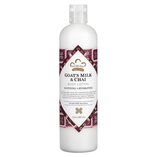 nbh13048_v_21.jpg Лосьон для тела, козье молоко и чай, 384 мл (13 fl oz) — Nubian Heritage
