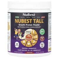 Nubest Tall®, протеиновый порошок для роста, для детей от 4 лет, ваниль, 220 г (7,76 унции) — NuBest