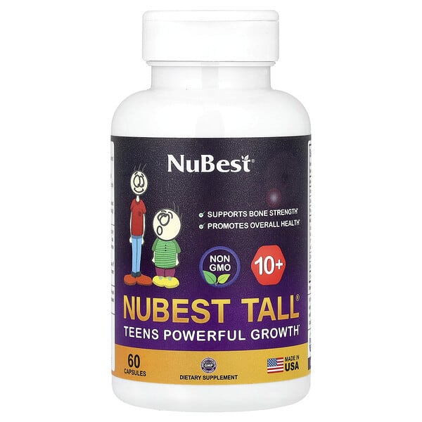 nbs01602_v_40.jpg Tall® 10+, добавка для быстрого роста подростков, 60 капсул — NuBest