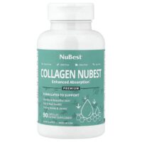 Collagen Nubest, коллаген для улучшенного усвоения, 90 капсул (500 мг в 1 капсуле) — NuBest