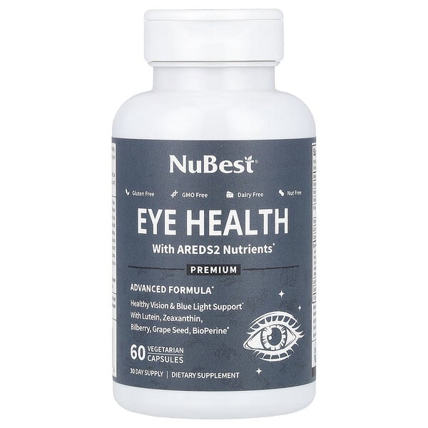 nbs01624_v_8.jpg Здоровье глаз с AREDS2 Nutrients, 60 вегетарианских капсул — NuBest