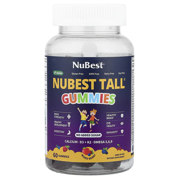 nbs01691_v_8.jpg Nubest Tall®, жевательные мармеладки, ягодное ассорти, 60 жевательных таблеток — NuBest
