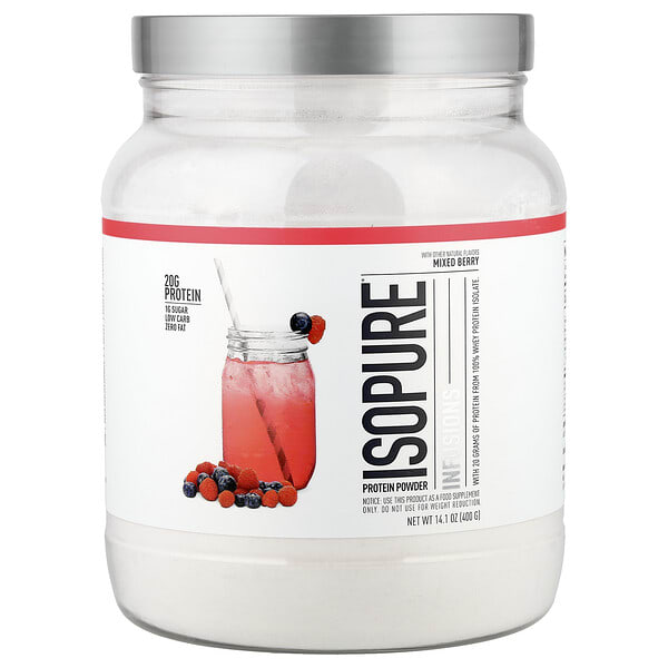nbt02505_v_32.jpg Infusions, протеиновый порошок, ягодное ассорти, 400 г (14,1 унции) — Isopure