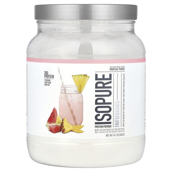 nbt02509_v_34.jpg Протеиновый порошок Infusions, тропический пунш, 400 г — Isopure