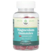 Жевательные мармеладки с магнием, малина, 60 жевательных таблеток — Nature's Craft