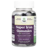 Super Iron Gummies, виноград, 60 жевательных таблеток — Nature's Craft