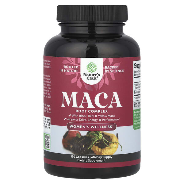 nca63965_v_8.jpg Women's Wellness, комплекс из корня маки, 120 капсул — Nature's Craft