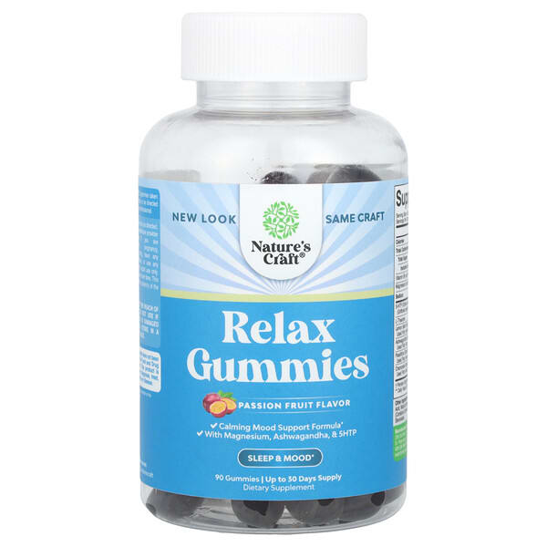 nca63969_v_8.jpg Relax Gummies, маракуйя, 90 жевательных таблеток — Nature's Craft