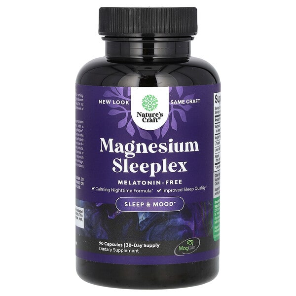 nca63987_v_8.jpg магний Sleeplex, без мелатонина, 90 капсул — Nature's Craft