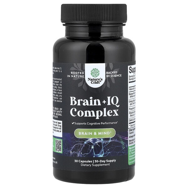 nca77019_v_40.jpg Brain + IQ Complex, 30 капсул — Nature's Craft