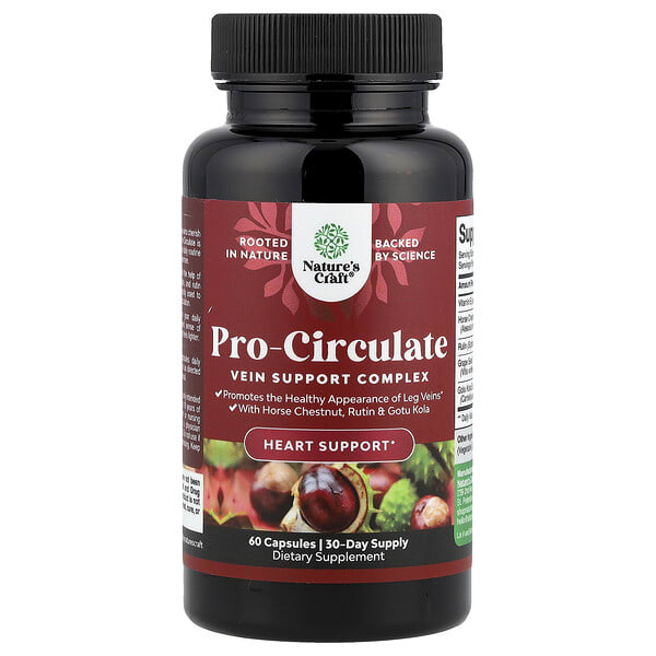 nca88247_v_8.jpg Pro-Circulate, комплекс для поддержки вен, 60 капсул — Nature's Craft