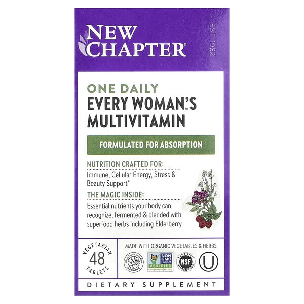 ncr00307_v_89.jpg One Daily Every Woman's, мультивитамины, 48 вегетарианских таблеток — New Chapter