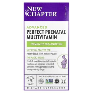 Advanced Perfect Prenatal™, мультивитамины, 270 вегетарианских таблеток — New Chapter