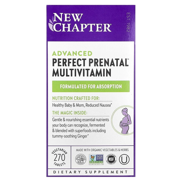 ncr00318_v_88.jpg Advanced Perfect Prenatal™, мультивитамины, 270 вегетарианских таблеток — New Chapter