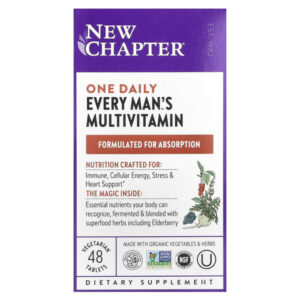 One Daily Every Man's, мультивитамины, 48 вегетарианских таблеток — New Chapter