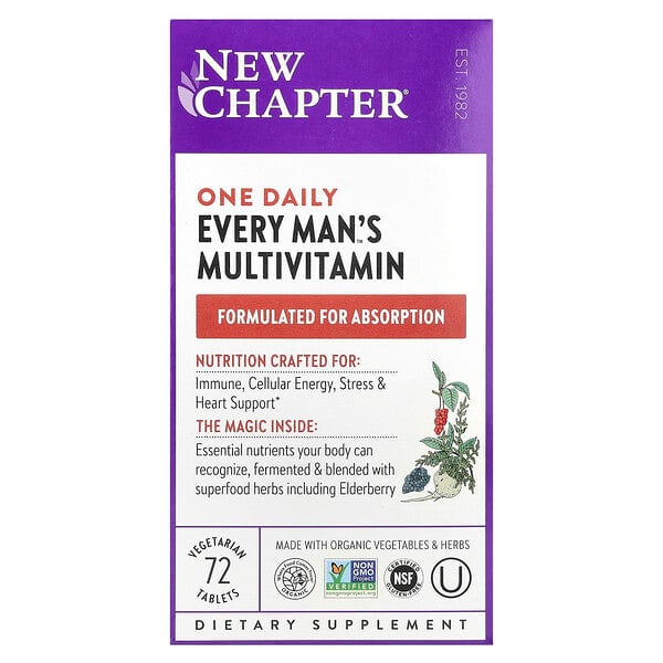 ncr00328_v_77.jpg Мультивитамины для мужчин One Daily, 72 вегетарианские таблетки — New Chapter