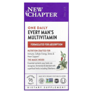 Every Man's One Daily Multi, мультивитаминная добавка из цельных продуктов для мужчин, 96 вегетарианских таблеток — New Chapter