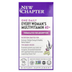 One Daily Every Woman's Multivitamin™ 40+, мультивитамины для женщин старше 40 лет, 96 вегетарианских таблеток — New Chapter