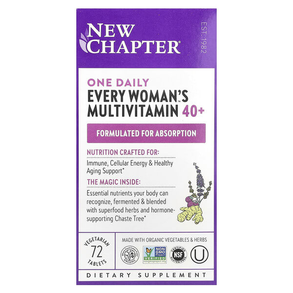 ncr00367_v_98.jpg One Daily Every Woman's™, мультивитамины 40+, 72 вегетарианские таблетки — New Chapter
