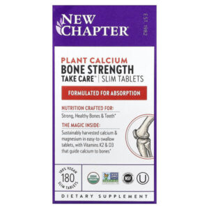 Plant Calcium, Bone Strength Take Care, 180 вегетарианских таблеток — New Chapter