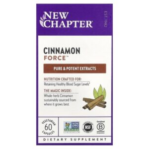 Cinnamon Force™, 60 вегетарианских капсул — New Chapter