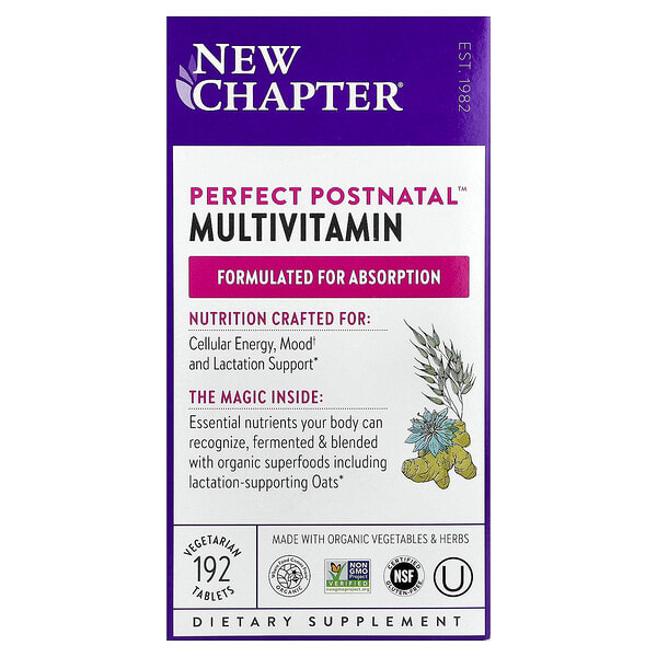 ncr90058_v_94.jpg Perfect Postnatal™, мультивитаминный комплекс, 192 вегетарианские таблетки — New Chapter