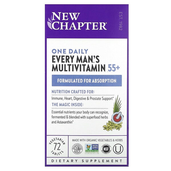 ncr90128_v_85.jpg Every Man's One Daily, мультивитамины для 55+, 72 вегетарианские таблетки — New Chapter