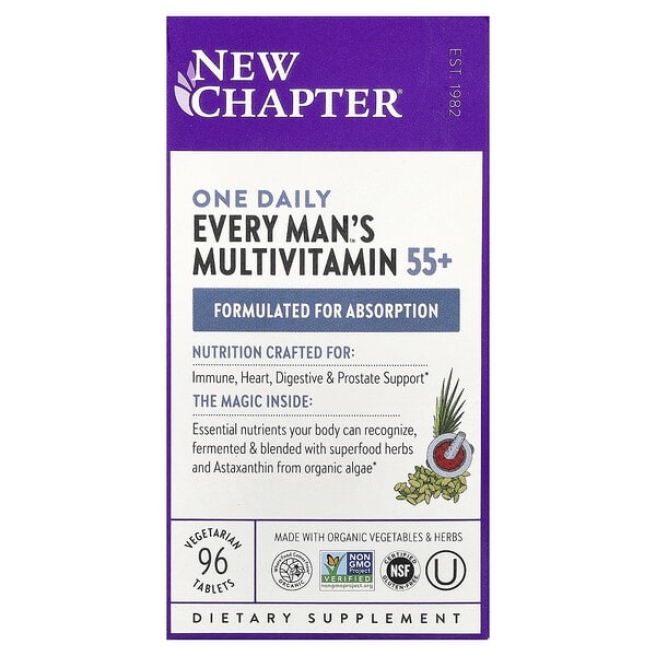 ncr90148_v_99.jpg One Daily Every Man's™, мультивитамины старше 55 лет, 96 вегетарианских таблеток — New Chapter