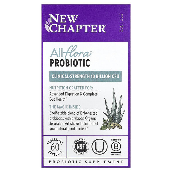 ncr90183_v_98.jpg All-Flora™, пробиотик, 60 вегетарианских капсул — New Chapter