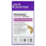 Рыбий жир Wholemega™ для мам, 180 капсул — New Chapter