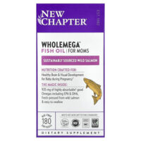 Рыбий жир Wholemega™ для мам, 180 капсул — New Chapter