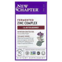 Комплекс ферментированного цинка, 90 вегетарианских таблеток — New Chapter