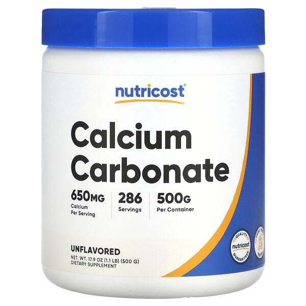 ncs00800_v_8.jpg карбонат кальция, без добавок, 500 г (1,1 фунта) — Nutricost