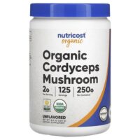 органический гриб кордицепс, без добавок, 250 г (8,8 унции) — Nutricost
