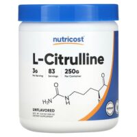 L-цитруллин, без вкусовых добавок, 250 г (8,8 унции) — Nutricost