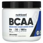 Performance, BCAA, без добавок, 180 г (6,3 унции) — Nutricost