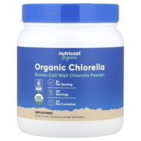 органический порошок хлореллы, без добавок, 454 г (16,2 унции) — Nutricost
