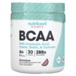 BCAA с гиалуроновой кислотой, фолатом, биотином и кальцием для женщин, со вкусом арбуза, 288 г (10,2 унции) — Nutricost