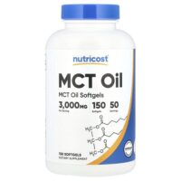 Масло MCT, 150 капсул (1000 мг в каждой капсуле) — Nutricost