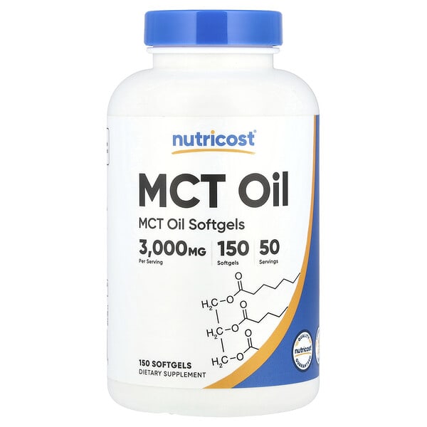 ncs00867_v_24.jpg Масло MCT, 150 капсул (1000 мг в каждой капсуле) — Nutricost
