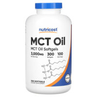 Масло MCT, 300 капсул (1000 мг в каждой капсуле) — Nutricost
