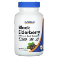черная бузина, 5750 мг, 120 капсул — Nutricost