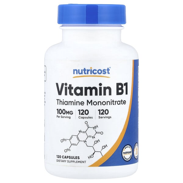 ncs00885_v_24.jpg витамин B1, 100 мг, 120 капсул — Nutricost