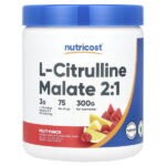 L-цитруллин малат 2: 1, фруктовый пунш, 300 г (10,7 унции) — Nutricost