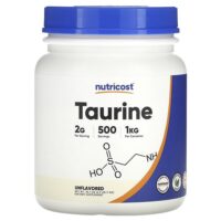 Таурин в порошке, без добавок, 1 кг (35,7 унции) — Nutricost