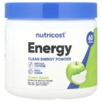 Energy, Clean Energy, порошок, зеленое яблоко, 306 г (10,9 унции) — Nutricost