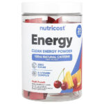 Energy, Clean Energy, порошок, фруктовый пунш, 20 пакетиков по 5 г (0,18 унции) — Nutricost
