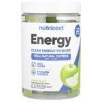 Energy, Clean Energy в порошке, зеленое яблоко, 20 пакетиков по 5 г (0,18 унции) — Nutricost