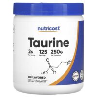 таурин, без добавок, 250 г (8,9 унции) — Nutricost